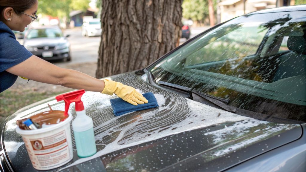 How to Remove Dry Tree Sap From Your Car