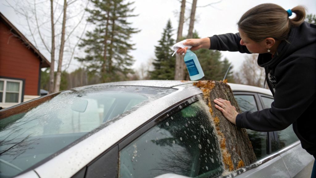 What is the best way to get tree sap off your car