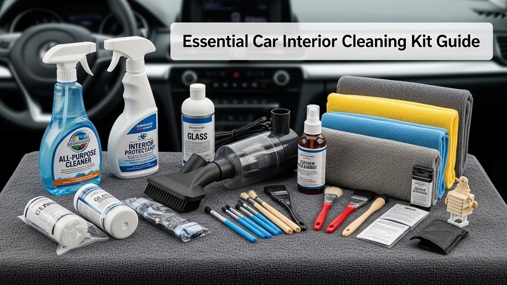 Cleaning dashboard and center console with microfiber