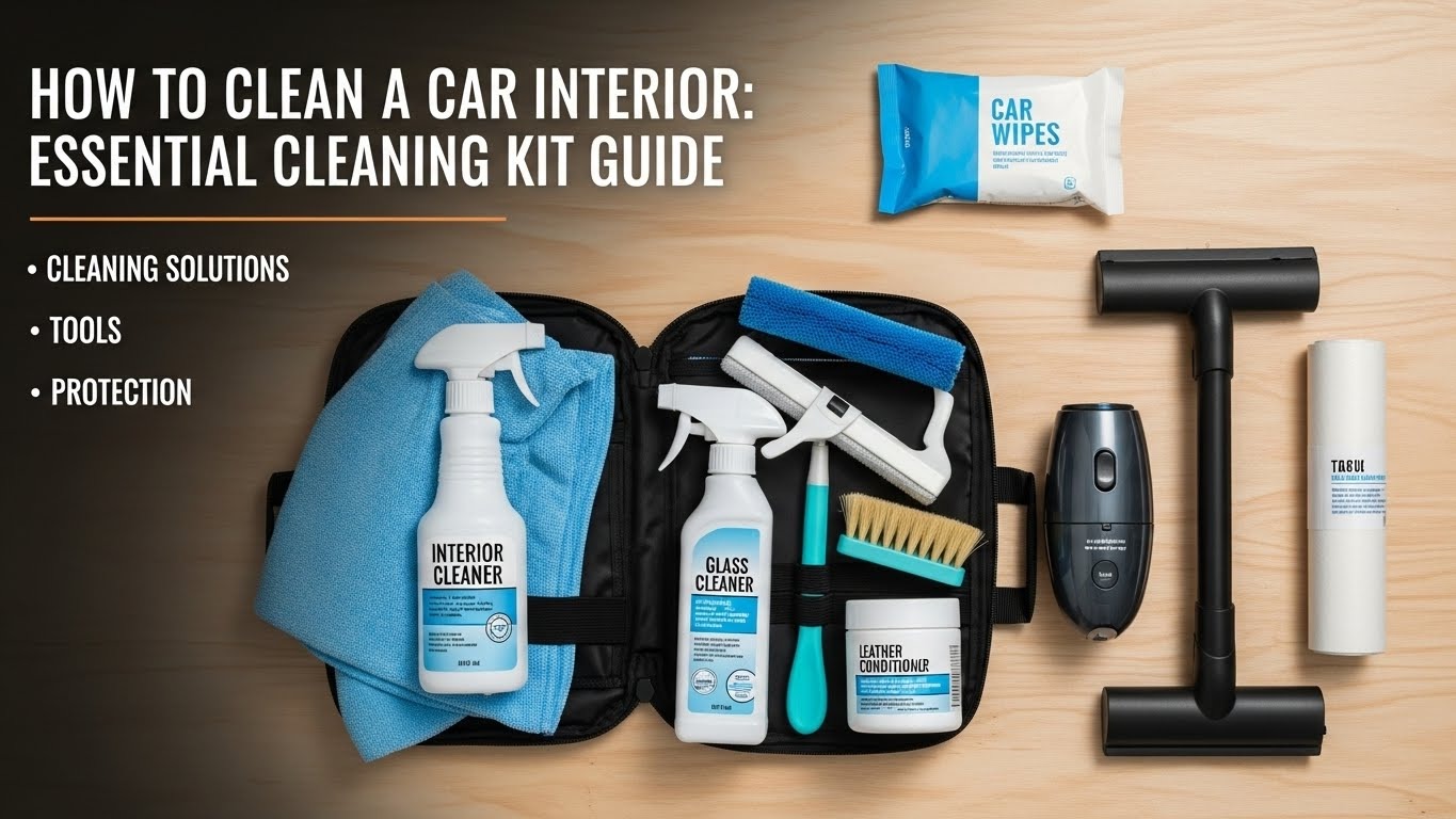 Vacuuming car interior seats and carpets
