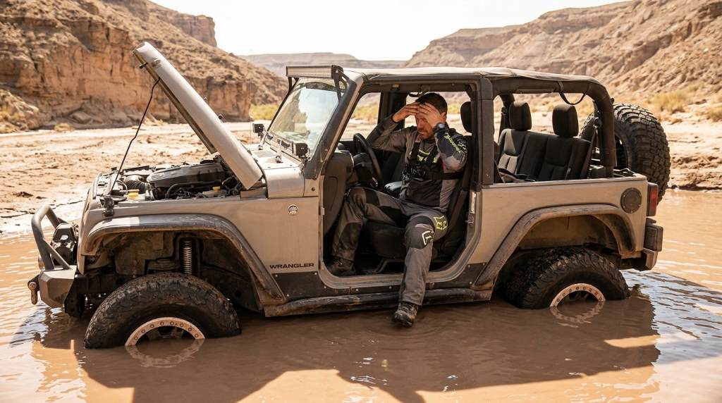 Cooling system maintenance on an off road vehicle