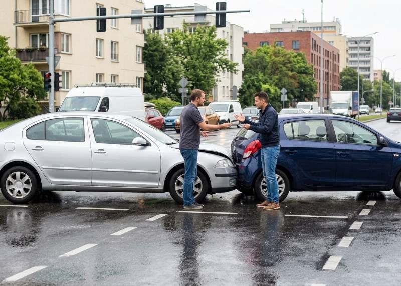 Driver reviewing delayed insurance claim documents after a car accident