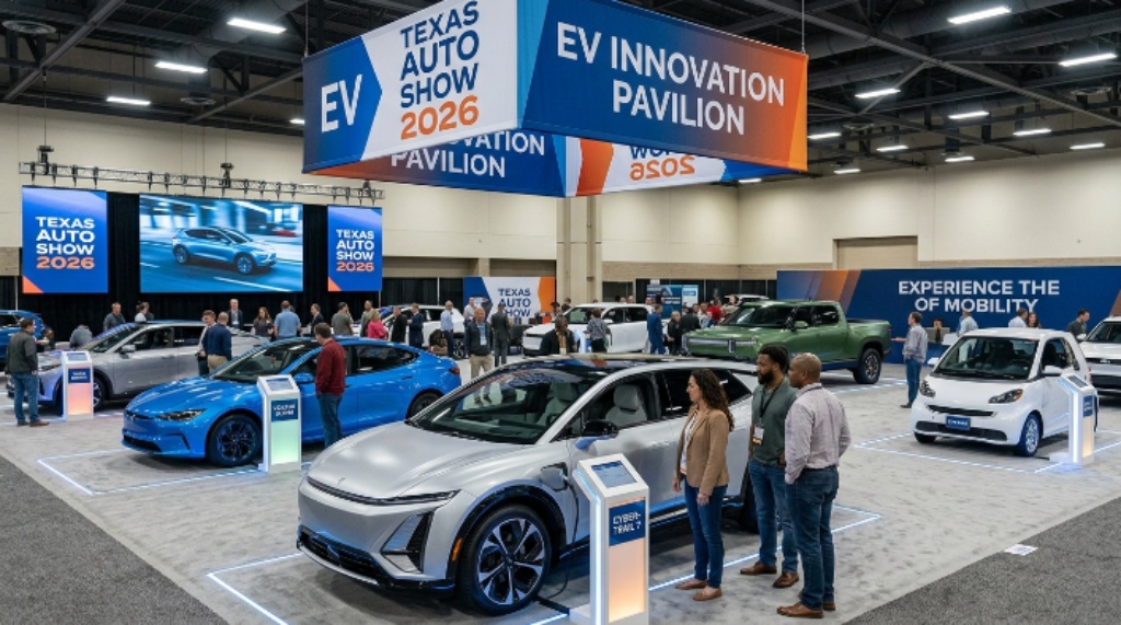Electric vehicle showcase at Texas Auto Show 2026