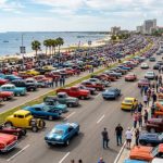 Thousands of classic cars and hot rods lined up along U.S. Route 90 on the Mississippi Gulf Coast during the Cruisin' the Coast 30th Anniversary event in October 2026